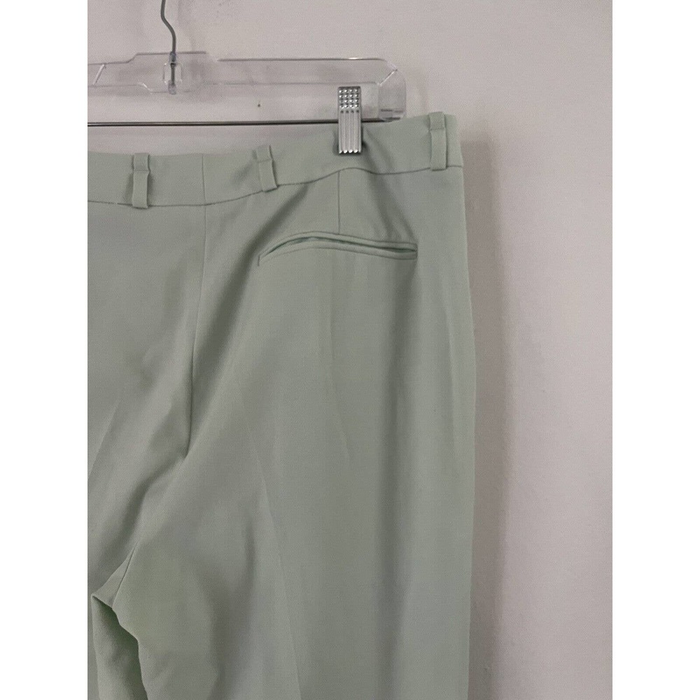 Calvin Klein Mint Green Mid Rise Pleated Straight Leg Trouser Dress Pants Sz 8 - Picture 4 of 7